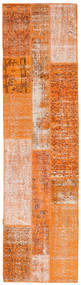 Patchwork Tapete 81X304 Moderno Feito A Mão Tapete Passadeira Laranja/Castanho Claro (Lã, Turquia)