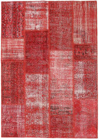 Patchwork Rug 160X229 Authentic
 Modern Handknotted Dark Red/Rust Red (Wool, Turkey)