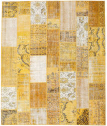 Patchwork Tapijt 253X303 Echt Modern Handgeknoopt Lichtbruin/Geel Groot (Wol, Turkije)