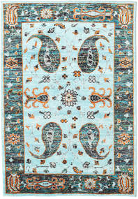 Vega Sari Silk - L.blue Rug 160X230 Authentic
 Modern Handknotted Turquoise Blue/Light Grey (Silk, India)