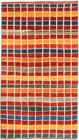 Gabbeh Persan Tapis 111X202 Moderne Fait Main Rouille/Rouge/Orange (Laine, Perse/Iran)
