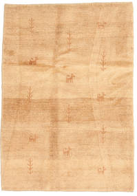 Gabbeh Persisch Teppich
 82X118 Echter Moderner Handgeknüpfter Dunkel Beige/Hellbraun (Wolle, Persien/Iran)