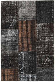 Patchwork Rug 121X183 Authentic
 Modern Handknotted Black/Dark Grey (Wool, Turkey)