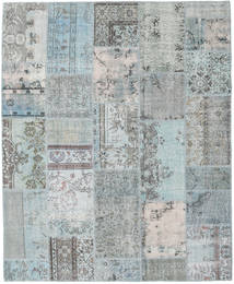 Patchwork Tapete 202X248 Moderno Feito A Mão Cinzento Claro/Azul Turquesa (Lã, Turquia)