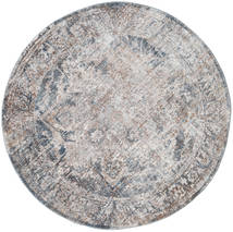 Warida - Azul/Cinzento Tapete Ø 150 Moderno Redondo Cinzento Claro/Cinza Escuro ( Turquia)