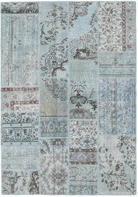Patchwork Alfombra 142X204 Moderna Hecha A Mano Gris Claro/Azul Claro (Lana, Turquía)