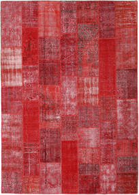 Patchwork Alfombra 253X357 Moderna Hecha A Mano Roja/Óxido/Roja Grande (Lana, Turquía)