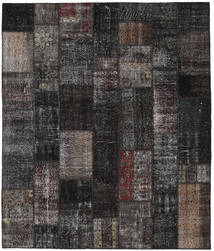 Patchwork Tapete 252X298 Moderno Feito A Mão Preto/Cinza Escuro Grande (Lã, Turquia)