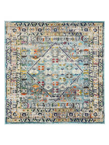 Chillon - Claro Azul/Multi Tapete 200X200 Moderno Quadrado Cinza Escuro/Cinzento Claro ( Turquia)