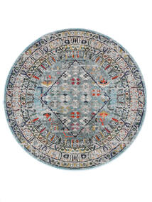 Chillon - Claro Azul/Multi Tapete Ø 200 Moderno Redondo Cinzento Claro/Azul Escuro ( Turquia)