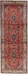 Hamadan Rug 108X300 Authentic
 Oriental Handknotted Hallway Runner
 Dark Red/Brown (Wool, Persia/Iran)