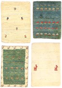 Gabbeh (Persja) Dywan 40X60 Nowoczesny Tkany Ręcznie Beżowy/Ciemnozielony (Wełna, Persja/Iran)