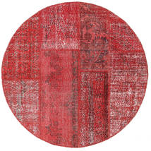 Patchwork Matto Ø 150 Moderni Käsinsolmittu Pyöreä Ruskea/Punainen/Ruoste (Villa, Persia/Iran)