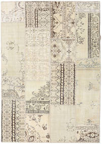 Patchwork Covor 161X230 Modern Lucrat Manual Bej/Maro Deschis (Lână, Turcia)