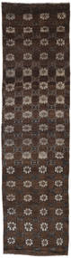 Colored Vintage Matta 74X271 Äkta Modern Handknuten Hallmatta Mörkbrun (Ull, Turkiet)
