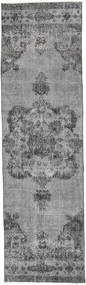 カラード ヴィンテージ 絨毯 90X314 モダン 手織り 廊下 カーペット 濃い茶色/薄い灰色/濃いグレー (ウール, トルコ)