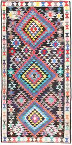 Kilim Fars Tapete 145X310 Oriental Tecidos À Mão Cinza Escuro/Bege (Lã, Pérsia/Irão)