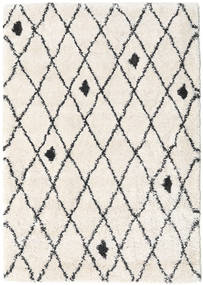Shaggy Zanjan - Branco Pérola/Escuro Cinzento Tapete 160X230 Moderno Bege/Cinzento Claro ( Turquia)