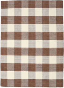 Tapis Check Kilim - Marron / Blanc CVD18350