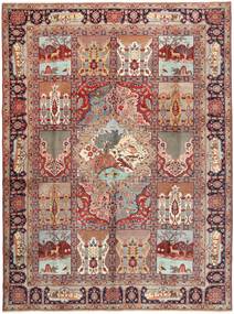 Tabriz Tapete 297X404 Oriental Feito A Mão Castanho Claro/Castanho Grande (Lã, Pérsia/Irão)