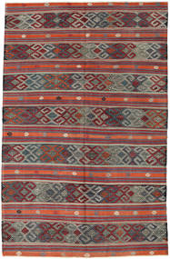 Kilim Turquia Tapete 179X277 Oriental Tecidos À Mão Cinza Escuro/Vermelho Escuro (Lã, Turquia)