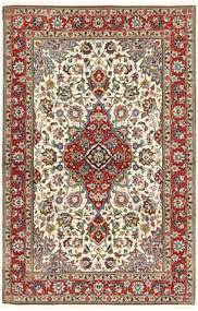 Tabriz Matta 100X155 Äkta Orientalisk Handknuten Ljusbrun/Beige (Ull, Persien/Iran)