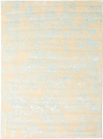 Orient Express - White/Modrá Koberec 210X290 Moderní Ručně Tkaný Béžová/Bílý/Krém (Vlna/Hedvábí Bambus, Indie)