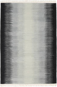 Ikat - Black/Grey Rug 140X200 Authentic
 Modern Handwoven Light Grey/Black (Wool, India)