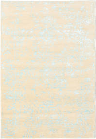 Orient Express - 흰색/파란색 러그 140X200 정품
 모던 수제 베이지/옐로우 (울/대나무 실크, 인도)