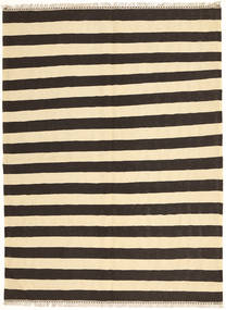 Kilim Tapis 148X200 Moderne Tissé À La Main Beige/Gris Foncé (Laine, Perse/Iran)