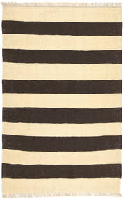 Kilim 러그 96X146 정품
 모던 수제 복도용 러너
 베이지/다크 그레이 (울, 인도)