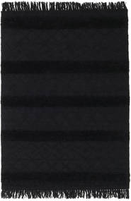 Kilim Berber Ibiza - Preto Carvão Tapete 140X200 Moderno Tecidos À Mão Preto (Lã, Índia)