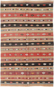 Kilim Turquia Tapete 160X268 Oriental Tecidos À Mão Castanho Claro/Castanho Escuro (Lã, Turquia)
