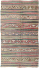Kilim Turquia Tapete 160X292 Oriental Tecidos À Mão Castanho Claro/Cinza Escuro (Lã, Turquia)