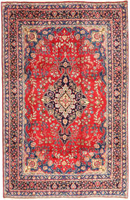 Mashad Tapete 192X294 Oriental Feito A Mão Rosa/Castanho (Lã, Pérsia/Irão)
