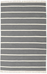 Dhurrie Stripe - Grey Rug 140X200 Authentic
 Modern Handwoven Dark Grey/Beige (Wool, India)