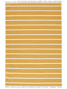 Dhurrie Stripe - Jaune Moutarde Tapis 200X300 Moderne Tissé À La Main Marron Clair/Beige (Laine, Inde)