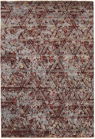 Damask Rug 206X299 Authentic
 Modern Handknotted Light Brown/Dark Brown ( India)