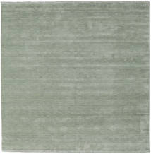 Handloom Fringes - Soft Teal Tæppe 250X250 Moderne Kvadratisk Lysgrøn Stort (Uld, Indien)