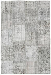 Patchwork Tapete 159X232 Moderno Feito A Mão Cinzento Claro/Bege (Lã, Turquia)