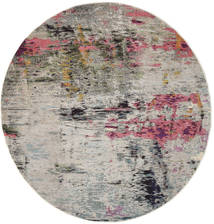 Valermo Tapete Ø 200 Moderno Redondo Cinzento Claro/Cinza Escuro ( Turquia)