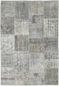 Patchwork Matta 158X233 Äkta Modern Handknuten Ljusgrå/Mörkgrå (Ull, Turkiet)