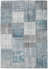 Patchwork Covor 158X230 Modern Lucrat Manual Gri Deschis/Gri Închis (Lână, Turcia)