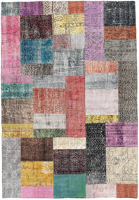 Patchwork Χαλι 158X231 Σύγχρονα Χειροποιητο Ανοιχτό Γκρι/Σκούρο Γκρι (Μαλλί, Τουρκικά)