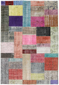 Patchwork Teppich
 158X229 Echter Moderner Handgeknüpfter Hellgrau/Lila (Wolle, Türkei)