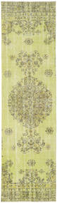 Colored Vintage 러그 81X301 정품
 모던 수제 복도용 러너
 라이트 그린/옐로우 (울, 터키)