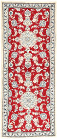 Naïn Tapis 77X192 D'orient Fait Main Tapis Couloir Beige/Rouge (Laine, Perse/Iran)