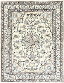 Nain 러그 152X196 정품
 오리엔탈 수제 베이지/다크 그레이 (울, 페르시아/이란)