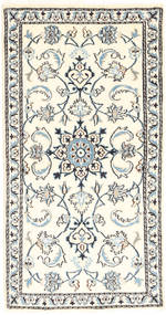 Nain Teppich
 70X135 Echter Orientalischer Handgeknüpfter Beige/Hellgrau (Wolle, Persien/Iran)