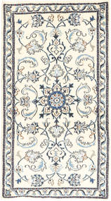 Nain Teppich
 71X135 Echter Orientalischer Handgeknüpfter Beige/Hellgrau (Wolle, Persien/Iran)